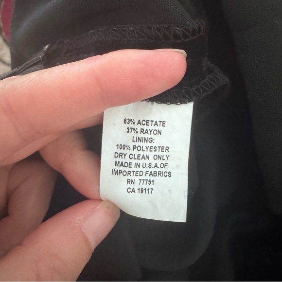 BETSEY JOHNSON BLACK CRUSHED VELVET WIDE LEG HIGH WAIST PANTS-2 - Picture 9 of 17